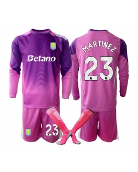 Billige Fotballdrakt Aston Villa Emiliano Martinez #23 Keeper Replika Tredjedraktsett Barn 2025-26 Langermet (med bukser)